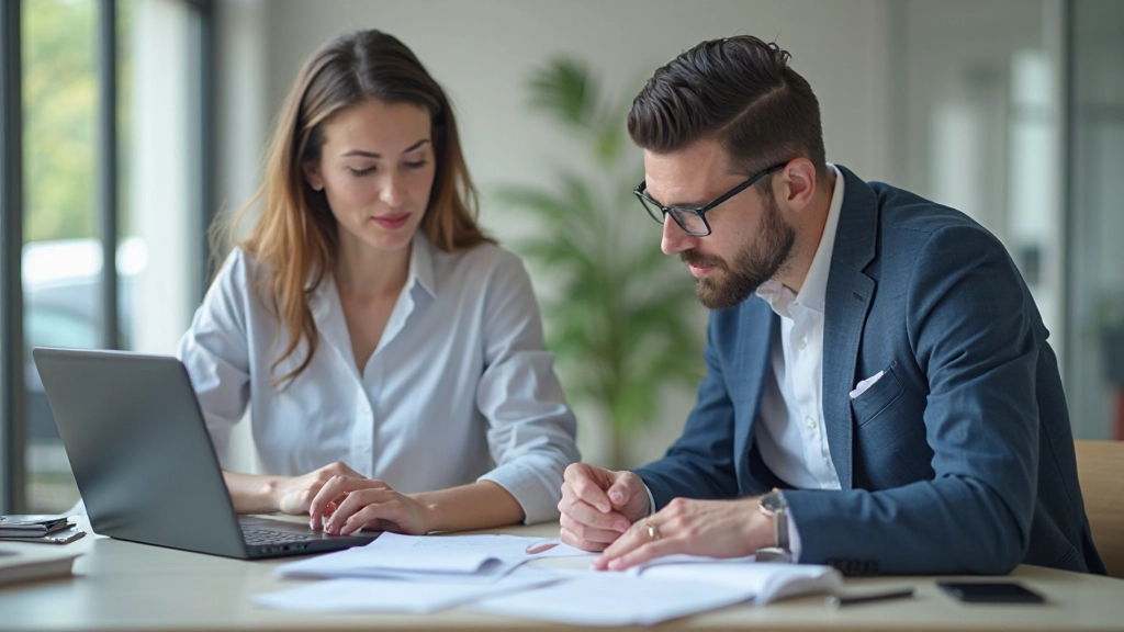 Профессиональный консультант по информационной работе помогает коллеге в офисе