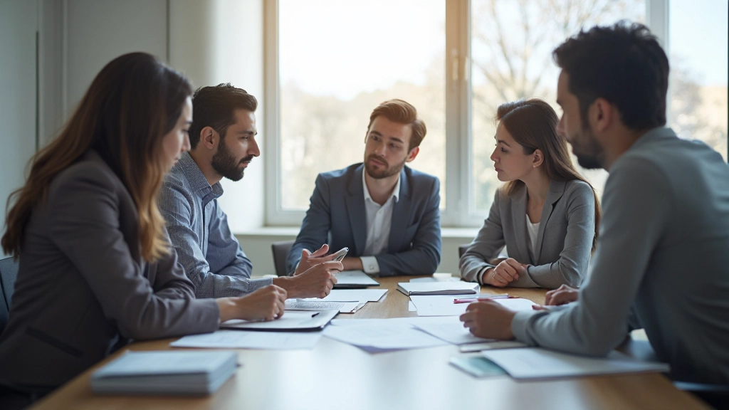 Команда профессионалов в сотрудничестве, обмен информацией и синхронизация данных в работе